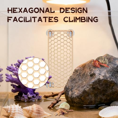 Hermit Crab Ladder Toy - Climbing Accessories for Reptiles, Lizards, Chameleons, Crab Habitat & Fish Tank Decoration Supplies (Yellow) - color: yellow