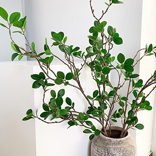 Melorca&Guilla Artificial Plants,3PCS 43.3" Green Faux Branches for Vase,Artificial Plants & Flowers Faux Greenery Stems Fake Plants for Shop Garden Office Home Décor - color: Green Milan