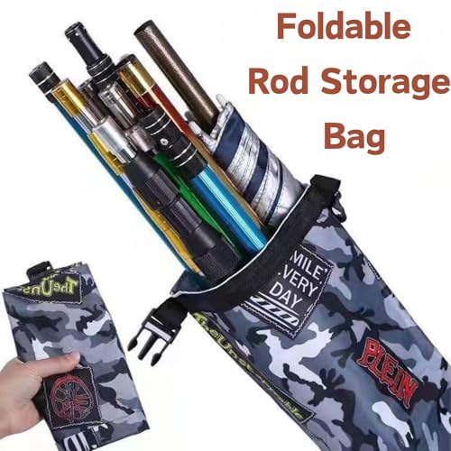 Rod Storage Cover,Fishing Rod Sleeve,Beach Umbrella Storage,Kite Bag,Canvas Bag,Golf Umbrella Cover,Waterproof Multi-functional Case - color: Grey-51 inches