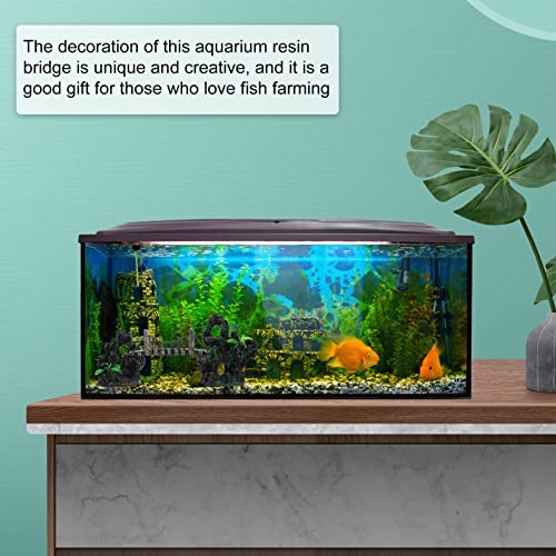 Aquarium Bridge Decorations Rope Bridge Mountains Fish Tank Ornament Aquarium Landscaping Decor