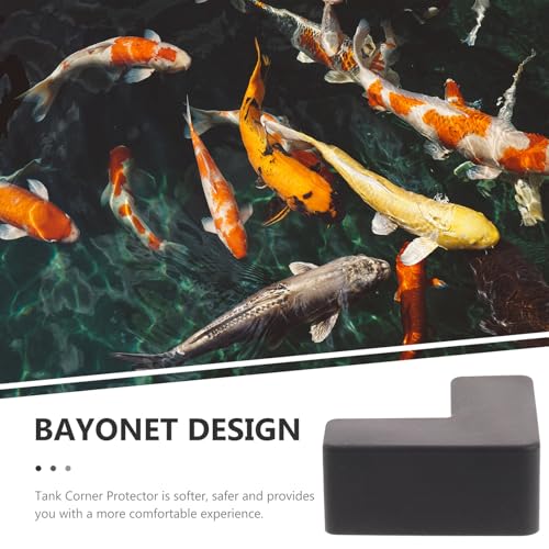 6pcs Soft Silicone Fish Tank Corner Protectors Pet Carrier Corner Guards Safety Bumpers Medium Black for Aquarium and Furniture Edge Protection