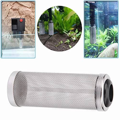 Aquarium Filter Guard, Stainless Steel Fish Shrimp Mesh Net Filter Case Cover Guard Stainless Steel Shrimp Cylinder Cover for Fish Tank Accessories(L 6mm) - size: 16mm