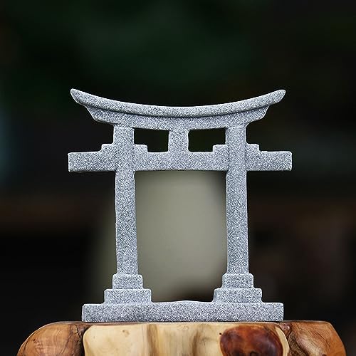 Japanese Torii Gate Aquariums Miniature Ornament Bridge Landscape Ornament for Fish Tanks Decoration Miniature Scene Accessory Garden Decor - size: Large