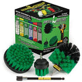 Drill Brush Household Cleaners - Kitchen Cleaning Supplies - Oven Scrub Brush - Stove Top Cleaner Kit - Countertop Cleaning Tools - Sink Pots and Pans Stain Scrubber - Frying Pan Grease Scrubber Kit - color: Green