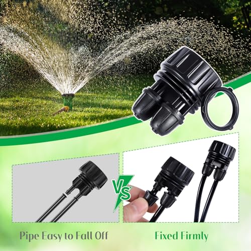 3/4'' to1/4'' Irrigation Hose Adapter, Drip Line to Faucet 3/4"Faucet Adapter to1/4" Irrigation tubing Drip Irrigation Hose Adapters, Garden Hose to 1/4 Tubing Adapter for Irrigation System - size: 2 Way Hose 3/4" to 1/2"
