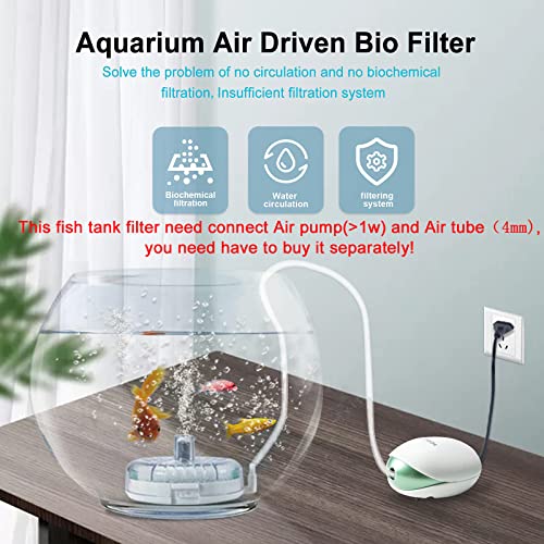 UPETTOOLS Mini Aquarium Sponge Filter, Small Internal Fish Tank Filter Detachable Submersible Filter with Air Stone auxiliary filter Suitable for 5-20 Gallon Tank (Air Pumps and Air Tube not Included) - size: BT302