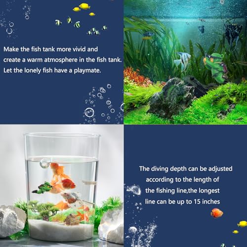 onesimcr Floating Fish Tank Decorations, Aquarium Decorations, Lovely Diver Fish Tank Decorations, Floating Device Fish Tank Accessories，Suitable for All Kinds of Fish Tanks(Dark Green)… - color: Dark Green