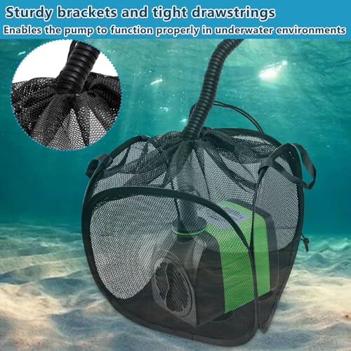 2Pcs Pop Up Pond Filter Bag 7inch Stainless Steel Wire Water Pump Barrier Box Cover Anti-Clogging Metal Frame Foldable Pump Mesh Basket with 2 Handles for Waterfall Swimming Pool Outdoor Fish Pond - size: 7in-2Pcs