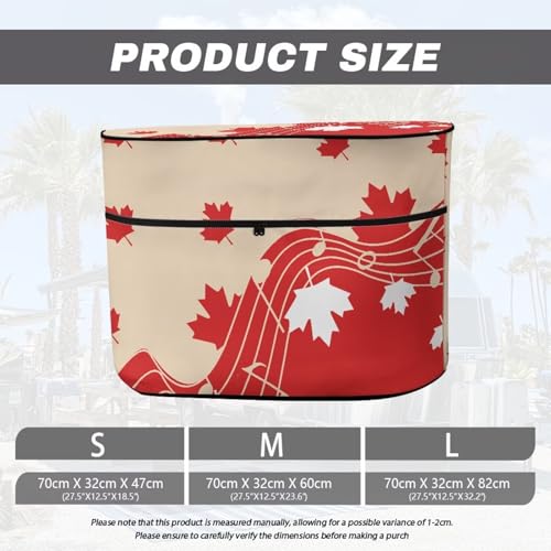 Canadian Flag Music Double 20lb RV Propane Tank Cover Travel Trailer Polyester Waterproof Cover with Zipper RV Parts RV Accessories - color: Canadian Flag Music, size: S(20LB)