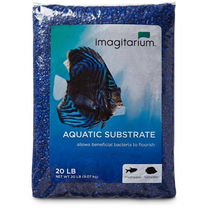 imagitarium by Petco Aquarium Gravel Substrate Dark Blue 20 lbs. - size: 20 Pound (Pack of 1)