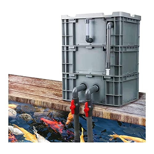 3-Tier Lar Filter Kit for Aquarium & Pond, External Water Cycle Filter Box, Easy Assembly, No Pump or Filter Media Included, Ideal for Fish Tank & Aquatic Life - size: 30x20x35cm