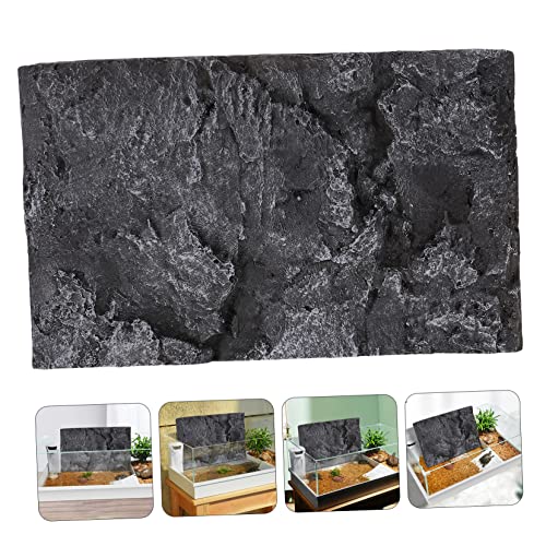 Mikikit 3D Reptile Tank Background Board Pu Material Turtle Habitat Decoration 17.7X11.8 Inch Aquarium Terrarium Wall Display