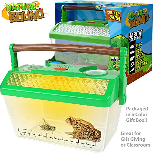 Nature Bound Bug Catcher Critter Barn Habitat | Bug Catcher Kit for Kids | Outdoor Nature Exploration Toys | Indoor/Outdoor Insect Collecting with Light Kit | STEM Toy for Boys & Girls Ages 3+ - style: Habitat with Light