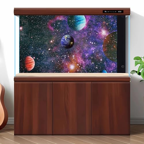 Outer Space Aquarium Background Deep Space Planets Stars Galaxies Space Exploration Terrarium Background Night Sky View Fish Tank Background Outer Space Reptile Habitat Background Vinyl 24x16in