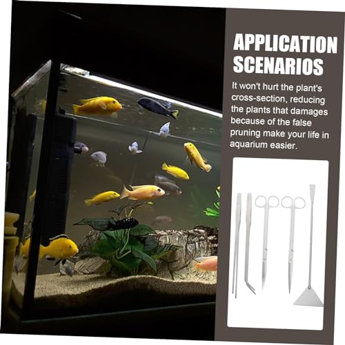 BESPORTBLE Stainless Steel Aquarium Scissors Multi-Function Tools Scraper Shovel Tweezer for Aquascaping - color: Assorted Color, size: 32X7X1CM