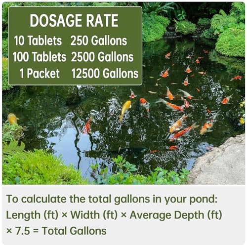 LMJP Muck Reducer - 1LB Natural Sludge Solution Tablets for Ponds & Lakes, Away Muck & Odor Control, Safe for Aquatic Life, Wildlife & Recreation, Treats Up to 6,000 Sq Ft - size: 1 Pound