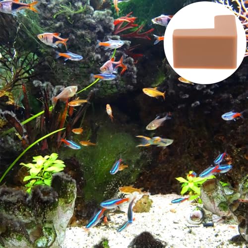 6pcs Soft Silicone Tank Corner Protectors for Fish Tanks and Pet Carriers, Medium Brown Bumpers Edge Guards for Aquarium Safety and Furniture Babyproofing