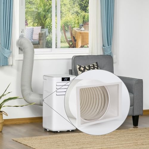Portable AC Exhaust Hose Coupler 5.9 inch Air Conditioner Unit Vent Tube Connector Portable Air Conditioning Interface Adapter Accessories Parts (AA03) - style: AA03