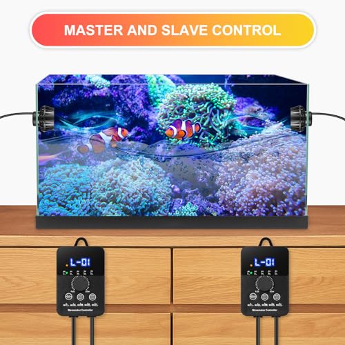 3400GPH Aquarium Wave Maker DC24V Power head with Magnetic Mounting,Wavemaker with Controller for 100-200 Gallon Fish Tanks - size: 20W 3400GPH