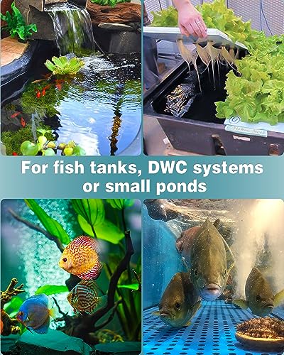 Pawfly Aquarium Air Stone for Air Pump 5 Inch Fish Tank Air Stone Bubbler Cylindrical Bubble Release Tool Oxygen Diffuser for Fish Tanks Buckets Small Ponds and DWC Systems, 2 Pack