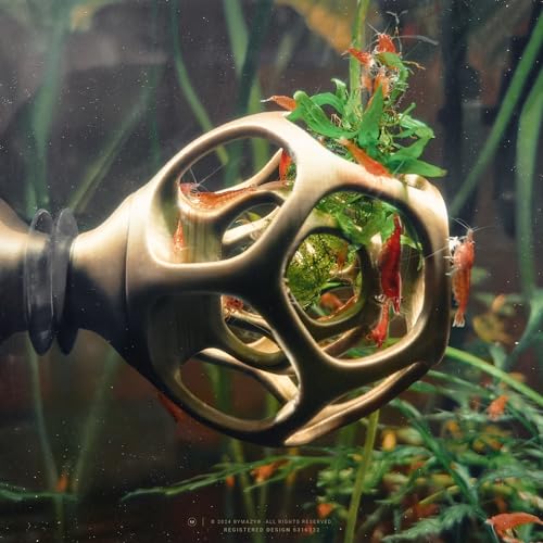 Maze Shrimp Hide | Shrimp Protector & Swim-Through Hideout – Aquarium Plant Holder & Fish Tank Decor with Suction Cup (Clear White, Regular) - color: Clear White, size: Regular