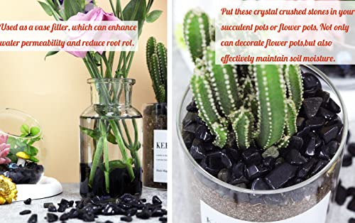 Obsidian Healing Crystal Chips Bulk Gemstones Sets Tumbled Crushed Stones Crushed Crystals Natural Rocks for Fountain Rocks Decoration Reiki Energy Balancing Meditation Aquarium Gravel 0.44lb - color: Obsidian, size: 0.44 Pound