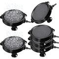 6 Pieces 4 Inch Air Stone Disc Bubble Diffuser Release Tool Fish Tank Bubble for Air Pumps Aquarium Fish Tank Hydroponics Air Pump Dwc Hydroponic Systems and Circulation (Black with Gray)