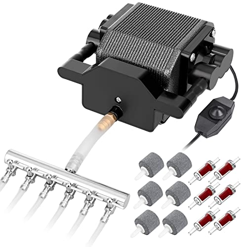 AquaMiracle Quiet Aquarium Air Pump 200/317/475GPH High Pressure Commercial Air Pump Pond Aerator Bubbler Hydroponics Air Pump Oxygen Pump - size: For Tanks up to 1200 Gal