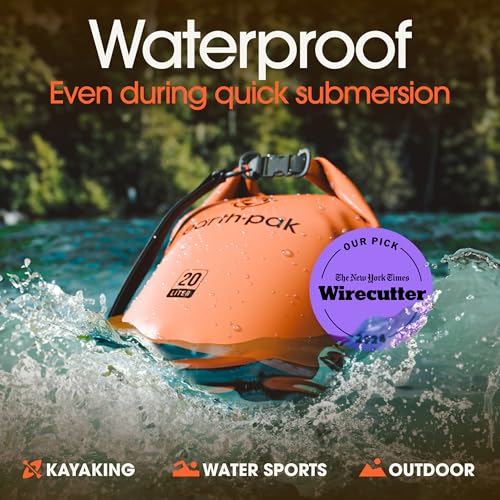 Earth Pak Waterproof Dry Bag - Roll Top Waterproof Backpack Sack Keeps Gear Dry for Kayak with Waterproof Phone Case - color: Orange, size: 10L