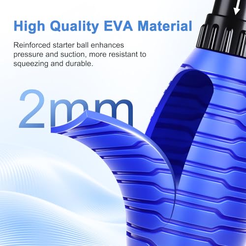 fishkeeper Siphon Ball Pump Head Replacement – 256GPH High Pressure Quick Start Vacuum Pump, Compatible with FK018 and Most Manual Aquarium Gravel Cleaners for Easy Water Change (Large) - size: Siphon Ball (Large)