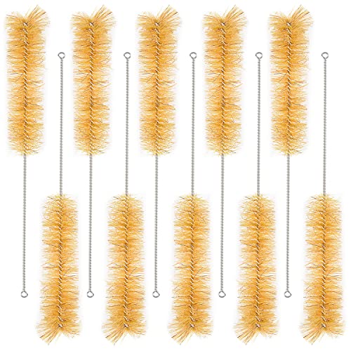 stonylab 10 Pack Tube Brushes, Bristle Test Tube Bottle Wash Cleaning Brushes with Radial Tufted End for Laboratory, Size S - size: Small