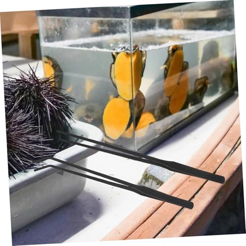 Mipcase 4pcs Stainless Steel Aquarium Tweezers Long Reach Fish Tank Planting Tools Curved Straight Tips