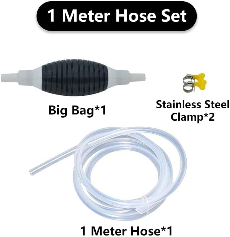 2024 Multifunction Liquid Sucker Pump, Manual Fuel Transfer Pump Portable Siphon Pump for Gas Gasoline Oil Fuel Petrol Diesel Fluid Water Fish Tank (4.9ft) - size: 4.9ft