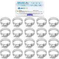 TICONN 20PCS Hose Clamp Set - 5/8''–1'' 304 Stainless Steel Worm Gear Hose Clamps for Pipe, Intercooler, Plumbing, Tube and Fuel Line - size: SAE #8 20PCS 5/8"~1"