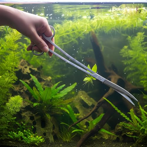 Aquarium Scissors Professional Aquarium Plant Scissor Wave Aquascape Scissors Mirror Wave Scissor for Fish Tanks Hospital Tanks Goldfish Bowls Aquariums and Terrariums
