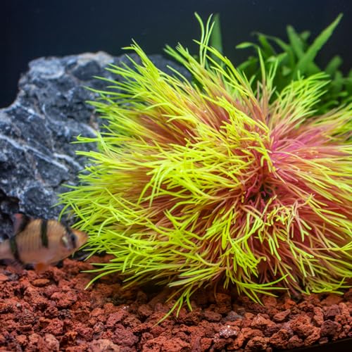 Fish Tank Decorations Aquarium Plants Plastic Artificial Décor (Pink Yellow) - color: Pink Yellow