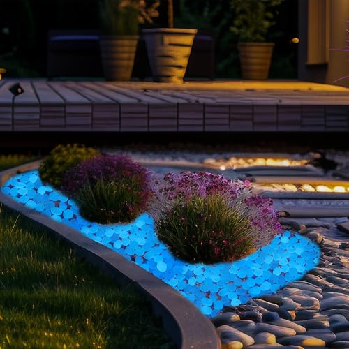 Glow in The Dark Fish Tank Rocks,Glowing Rocks Stones Resin Glow in Dark Pebbles for Outdoor Garden, Fish Tank, Aquarium, Landscaping,Driveway Decoration,White 11 oz - color: 3-White, size: 11 OZ