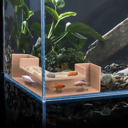 Fish Tank Tunnel Aquarium Hardscape, Shrimp Hide Aquarium Tunnel, Shrimp Tank Aquarium Decor Fish Tank Cave, Fish Tank Decorations Hideout, Fish Hideout for Aquarium, Fish Tank Accessories Decorations - color: Corner Tunnel Wood