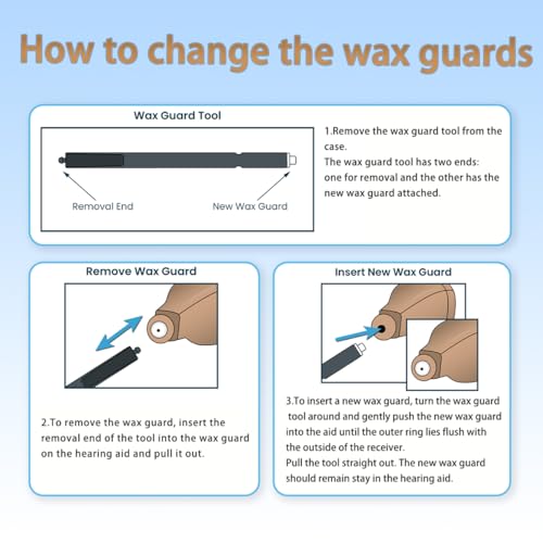 QuickGuard 10962504 Filters for Selected Signia and Connexx Hearing ITE Hearing Aids - Cleaning Brush Kits with Carry Case-6packs