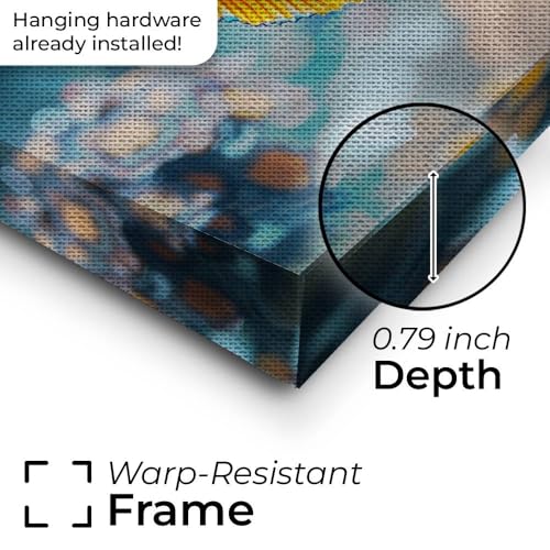CanvasWis Betta Fish Garden Exotic Vintage Art Design 3 Printed Canvas Wall Art For Family Home Decor Living Room Bathroom Bedroom Gifts Wall Decor Keepsakes Ready to Hang - color: Design 3, size: Full(24x32in)