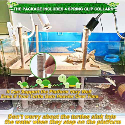 Keedolla Floating Turtle Pier and Basking Platform, Turtle Basking Platform Ramp Tortoise Reptile Floating Docks Climbing Ladder for Crabs, Frogs, Newts, Salamanders - Medium - size: Medium - 20 gallon or larger fish tank