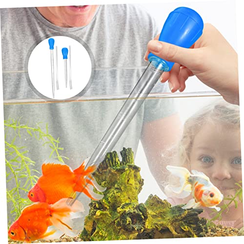 BESPORTBLE 4pcs Fish Tank Siphon Vacuum Cleaner with Extension Tubes Manual Aquarium Water Change Tool for Easy Cleaning for Aquariums and Turtle Tanks Efficient Water Removal and Gravel - color: Bluex2pcs, size: 42x5CMx2pcs