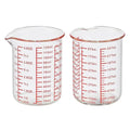 High Borosilicate Glass Measuring Cup-V-Shaped Spout，Glass Measuring Beaker for Kitchen or Restaurant, Easy to Read, 120 ML (4 Oz)-Pack of 2 - size: 120 ML (4 Oz)-Pack of 2