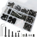 Motorcycle Fairing Bolt Kits Stainless Steel M5 M6 Windscreen Screws Fastener Clips Universal Fit for Sportbike Kawasaki Suzuki Honda Yamaha BMW Ducati GSXR Titanium (195Pcs) - color: Titanium