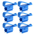 6 PCS Fish Tank Hose Holder, Adjustable Water Clip Water Pipe Clamp Mounting Clip for Fish Tank and Aquarium(Fit for 8mm to 16mm Hosee (Blue) - color: Blue