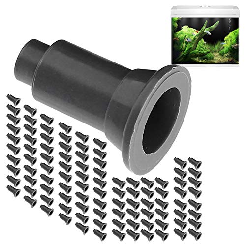 Aquarium Divider Support Feet | 100 Pcs PVC Fish Enclosure Partition Stands | Adjustable Height for Simple Maintenance/Steady Setup (Black) - color: Black