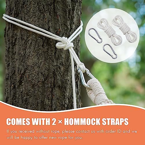 INNO STAGE 2 Persons Hammock with Tree Straps - Brazilian Double Hammock, Portable Hanging Camping Bed for Patio, Backyard, Porch, Outdoor and Indoor Use Soft Cotton Carrying Bag, XX-Large - color: Mixcolor, size: XX-Large