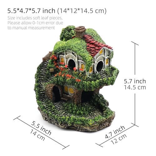 relaqcc Aquarium Decor Hideaway Cave, Betta Fish Tank House Accessories for Amphibians, Goldfish, Shrimp, Conch - style: Type-B