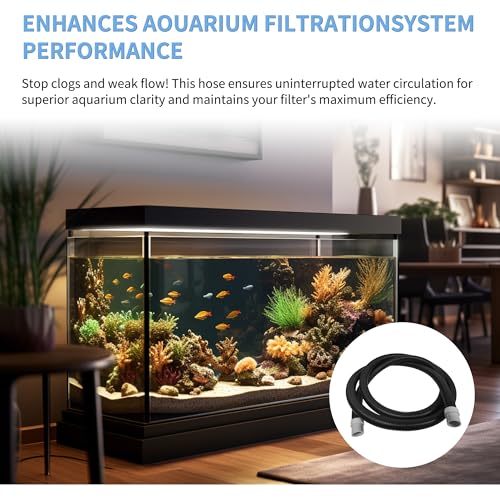 A20236 Ribbed Hosing for Fluval FX2/FX4/FX6 Canister Filters (A214, A218 and A219), Replacement for Fluval Aquarium Filter, 13.25 Ft Hose - Suitable for Freshwater and Saltwater Aquariums