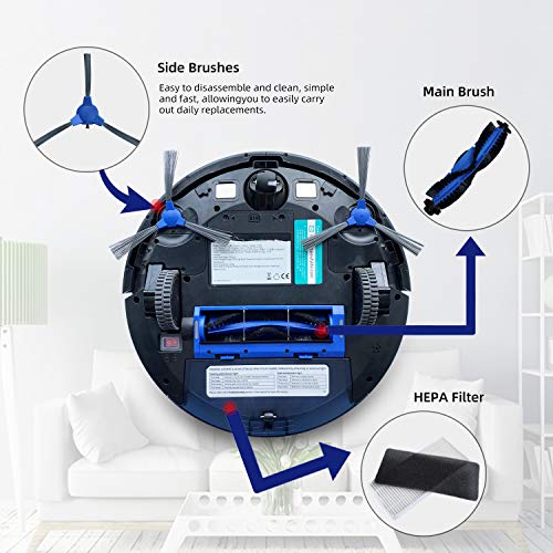 Spare Accessories Compatible with eufy 11S, 25C, 30C Slim Robotic Vacuum Cleaner NOT for Max/G/L Series Replacement Parts Include: 1 Roller Brush 6 Edge Brushes 6 Filter Foam Kit - style: Standard Kit